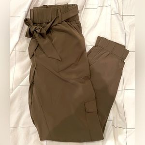 Olive green cargo joggers